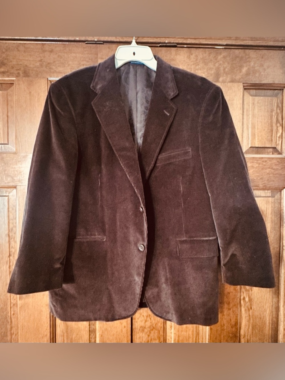 Stafford Essentials Brown Corduroy Blazer With Elbow Patches Men's 42S